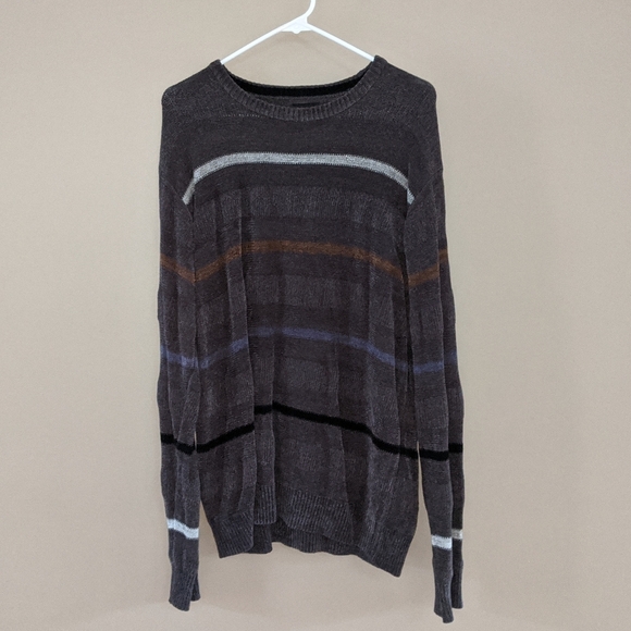 Haggar XL Gray Sweater Stripes - Picture 1 of 8